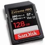 SanDisk  128GB  Extreme PRO SDXC UHS-II V60 SD Card 6K 280MBs SDSDXEP-128G-GN4IN