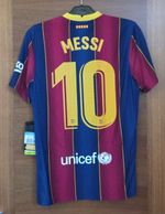 BNWT Barcelona 2020/21 home Messi 10 Football Shirt Nike Vaporknit M