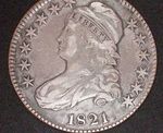 1821 Capped Bust Half Dollar O-106 in Fine+ to Very Fine Condition