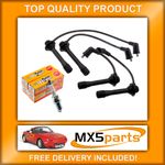 MX5 7mm Ignition HT Leads & NGK Spark Plugs Mazda MX-5 Mk1 & Mk2 1.6 1.8 1989>05
