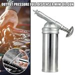80CC Mini Push Grease Gun Stainless Steel + 2 Tips 0.6mm