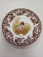 Spode Hunting Dogs Plate - English Springer Spaniel Dinnerware, Made in England