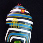 Hand-Painted Tribal Decorative Wooden Mask, Multicolour African Art