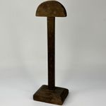 Antique 1800s Traditional French Wooden Rustic Millinery Hat Stand Or Wig stand