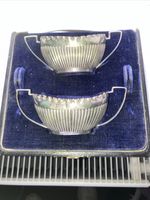 X2 Silver Hallmark Salt Cellars