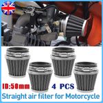 4x Air Filter Pod Cone Cleaner 50mm Universal Motorcycle for Honda Yamaha Suzuki