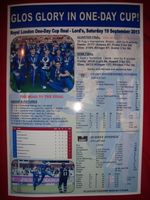 Gloucestershire CCC Royal London One-Day Cup winners 2015 - souvenir print
