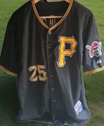 GREGORY POLANCO #25 Pittsburgh Pirate Alternate Black Jersey w/ Team Patch 48"