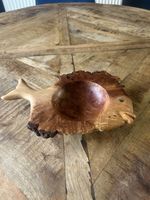 New Zealand Hand Crafted Silver Beech Fish Shaped Trinket/Snack Bowl - (VGC)
