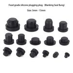 Hole Plug End Cap Round Silicone Rubber Blanking Seal Bung 3mm - 15mm Solid Plug