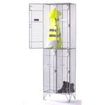 Wire Mesh Lockers - Two Door - Nest of Two, 305MM Depth, 1980mm Height
