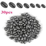 Fishing Lead Split Shot Sinker Solid Oval Bean Weight 30Pcs Fishing Lure UK