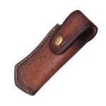 Leather Pocket Knife Sheath 5.51" Genuine Folding Knife Case, Brown
