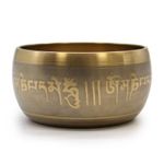 Five Buddha Brass Singing Bowl 11cm D#3 Meditation Sound Practice Display