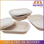 Biodegradable Bagasse Microwavable Food Containers | Meal/Takeaway/Compostable