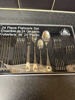 Disney Parks Shiny Stainless Steel Flatware Set - 24 Piece Mickey Mouse