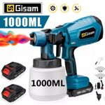 2 Battery Cordless Paint Sprayer Fence Wall Airless 21V HVLP Spray Gun UK Stock