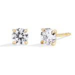 1.0ct Round Cut Lab‑Created Diamond Test Pass VVS1/D/Excellent 18K Gold Earrings