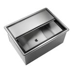 Krowne D2712-7 27" x 20" Drop-In Ice Bin w/ Cold Plate & Sliding Cover