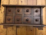 Vintage Wooden Spice 8 Draw Cabinet