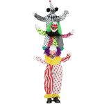 180cm Animatronic Stacked Clowns Set of 3 Halloween Moving Head & Hands Music