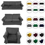 Velvet Sofa Cover 1/2/3 Seater | Indoor Living Room Sofa Ektorp Slipcover