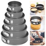 6PCS Round Cake Making Tins Non Stick Baking Bake Tray Home Party Wedding UK