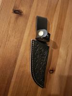 Portable Retro Cowhide Leather Straight Knife Sheath Pouch Cover For Fixed Blade