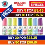 BAR JUICE 5000 Nic Salt 10ml E Liquid 10mg/20mg Vape Juice 50/50 VG/PG Bar Juice