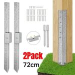 2 Pack Heavy Duty Fence Post Repair Stakes Anchor Repair Kit for Damaged Fences