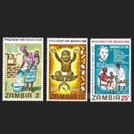 🇿🇲 ZAMBIA 1970 :  Preventative Medicine Set; Health [MNH] [SG152/154]
