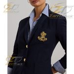 RLL Hand embroidered bullion wire blazer badge, sew on Crest Golden patch