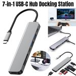 "7-in-1 USB-C Hub Docking Station with 4K HDMI, USB 3.0 Ports, SD/TF Reader &