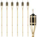 Bamboo Garden Torches - 114cm - Natural - Pack of 6