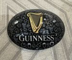 Guinness Custom Black and Gold Frogeye Fisheye Oval Lens Badge
