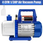 4CFM 1/3HP 1 Stage Vacuum Pump Air Conditioning Refrigeration HAVC R410a R134 UK