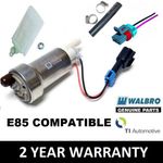 GENUINE WALBRO 450 LPH HIGH PERFORMANCE FUEL PUMP & FITTING KIT F90000267 E85