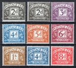 GB QEII D69-D76 Postage Due :No WMK : Chalky Paper : MNH