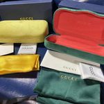 Gucci Velvet Hard Glasses/5 COLOR Sunglasses Case with Dust Bag * Cleaning Cloth