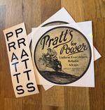 Pratts For Power Motorcycle Dirty Look Sticker Decal Set 2 Gallon Petrol Oil Can