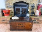 Old Military Chest, Vintage Wooden Storage Trunk, Blanket Box, Coffee Table.