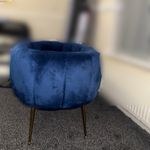 Baby Bassinet Velvet Blue
