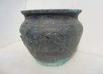 Victorian Brass Tub Planter Plant Pot Old Urn Jardiniere Antique Oriental 14"W