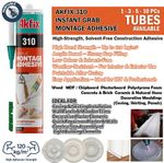 Akfix 310 Acrylic Montage Adhesive 310ml – Strong Instant Grab, Paintable, White