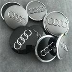 Audi Alloy Wheel Centre Caps × 4 | Grey / Black | All sizes | 4B0601170A
