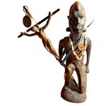 catholic religious statue mixed Media Artist African Theme St Jude OOAK Homemade