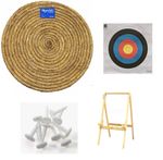 Egertec 128cm Straw Target Package. Target, H-Stand, Faces, Pins & Free P&P