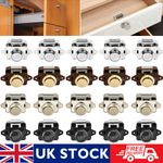 5-30pcs Push Button Cupboard Drawer Door Latch Lock Campervan Cabinet Catch Knob