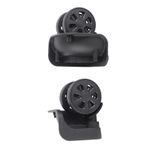 1 Pair Black Luggage Suitcase Caster Universal Wheel Nylon For Repair|