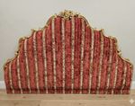 Magnificent Super King Giltwood Rococo French Louis XVI Headboard Silk Velvet